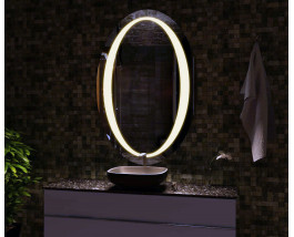 Овальное зеркало в ванную с подсветкой Мильтон